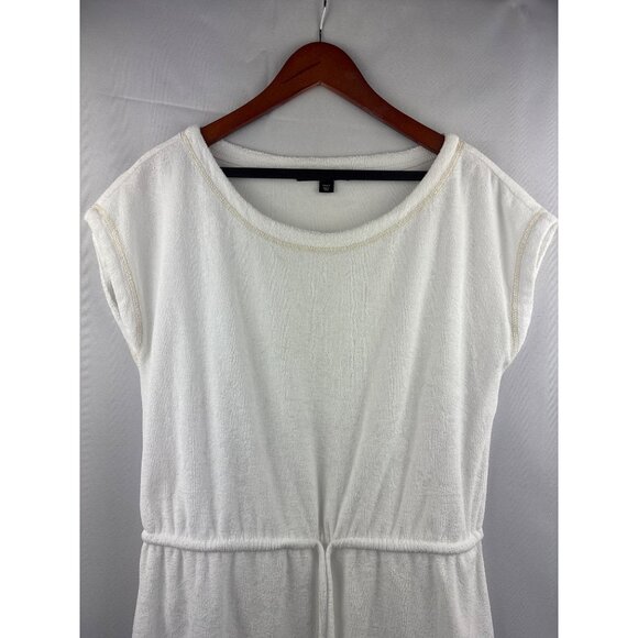 Boston Proper Womens White Terry Cloth Short Sleeve Dress Size S - Picture 1 of 5